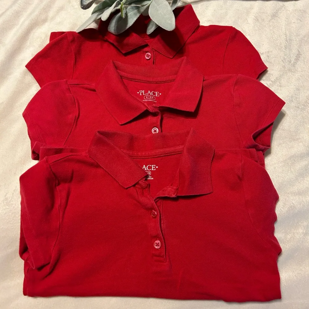 The Children's Place Girls Uniform Pique Polo - Lot of 3